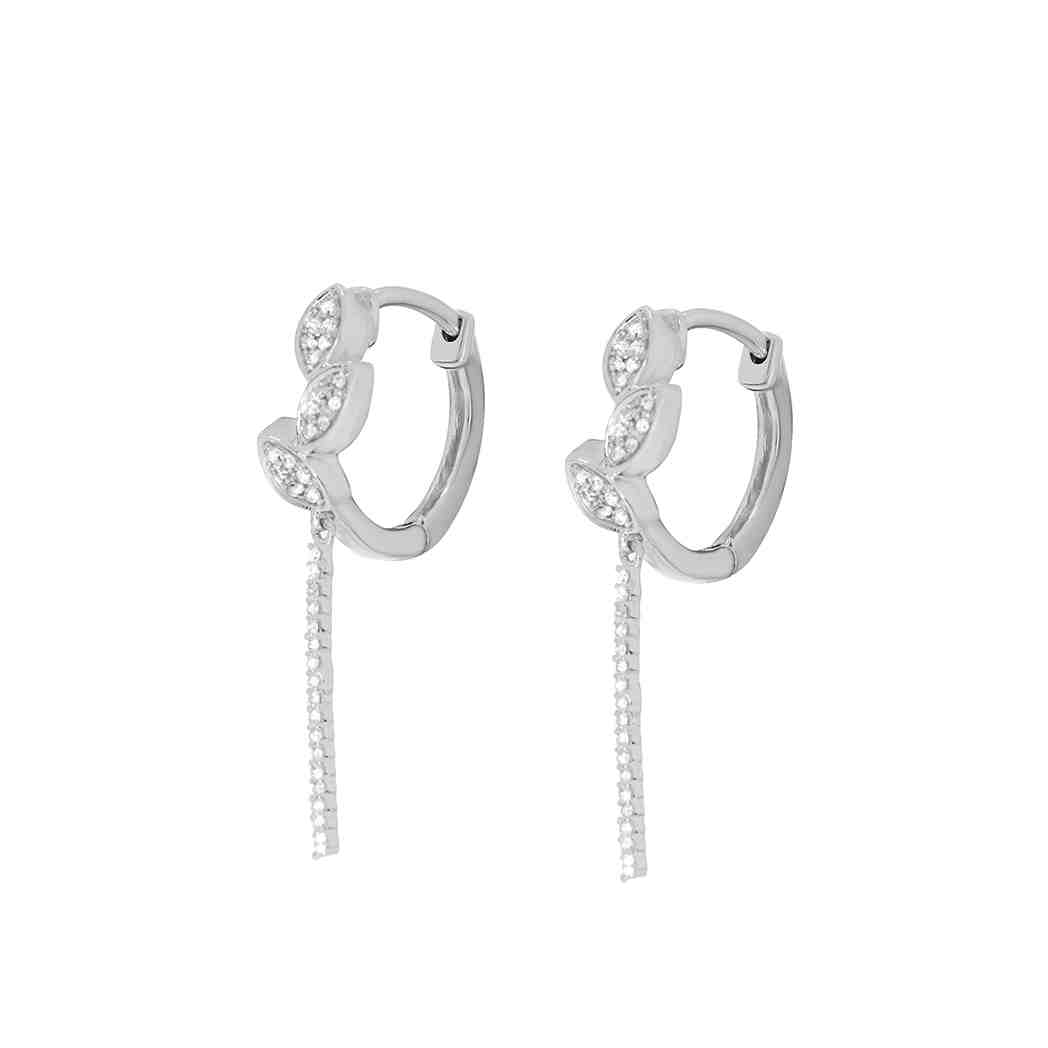 Huggie Hoop Long Drop Earrings ER21718A